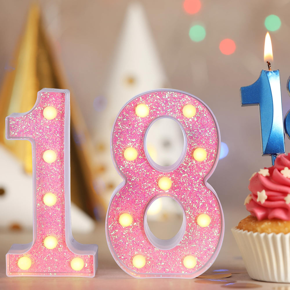 Foaky Pink Light Up Letters night light adds ambiance without wires.