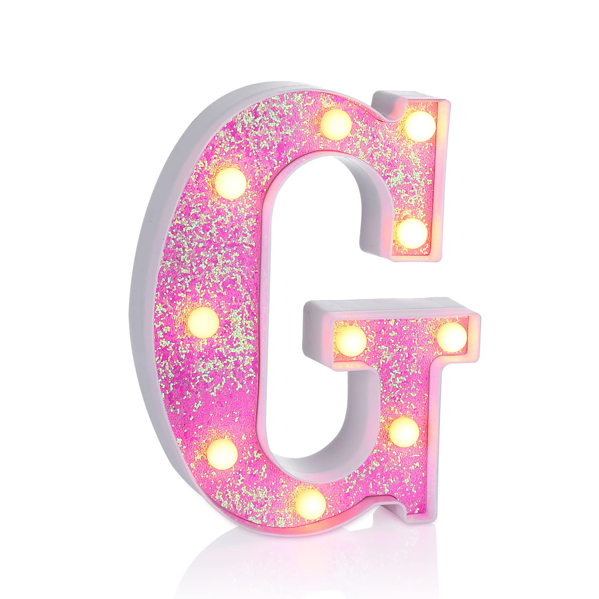 Foaky pink light-up letters on wall illuminate events with playful charm.
