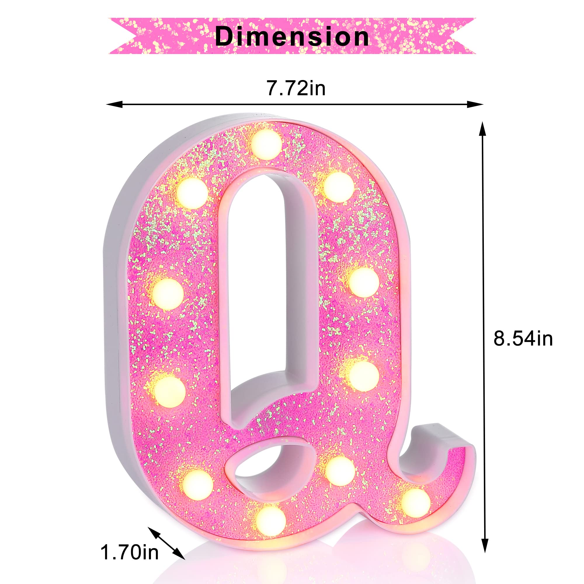 Foaky plastic letter sign powered by batteries for versatile placement.