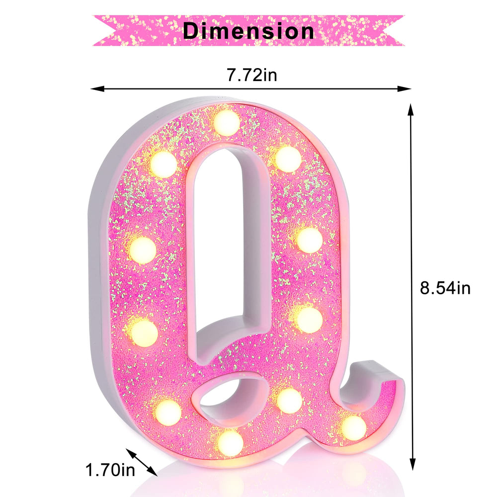Foaky plastic letter sign powered by batteries for versatile placement.