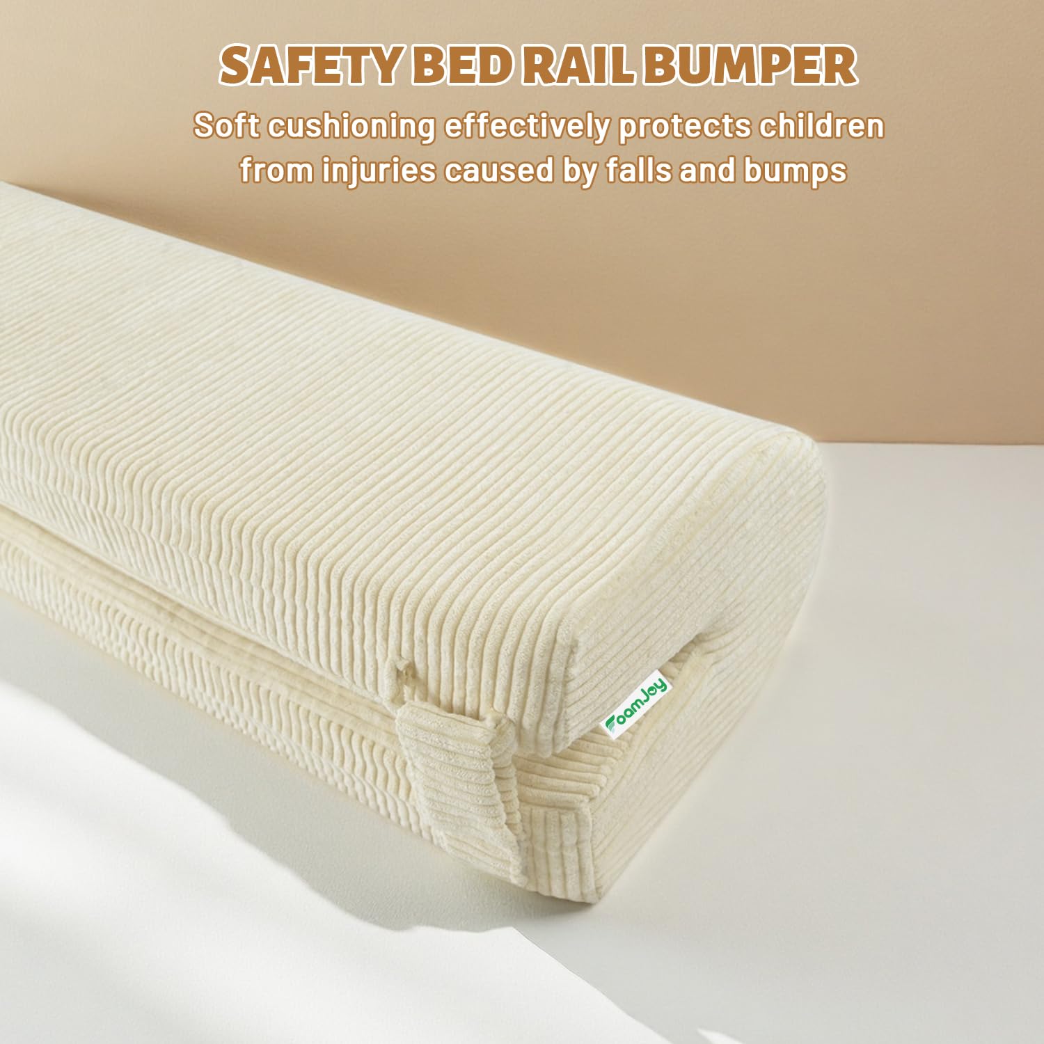 FoamJoy velour cover delivers breathable padding for toddlers.