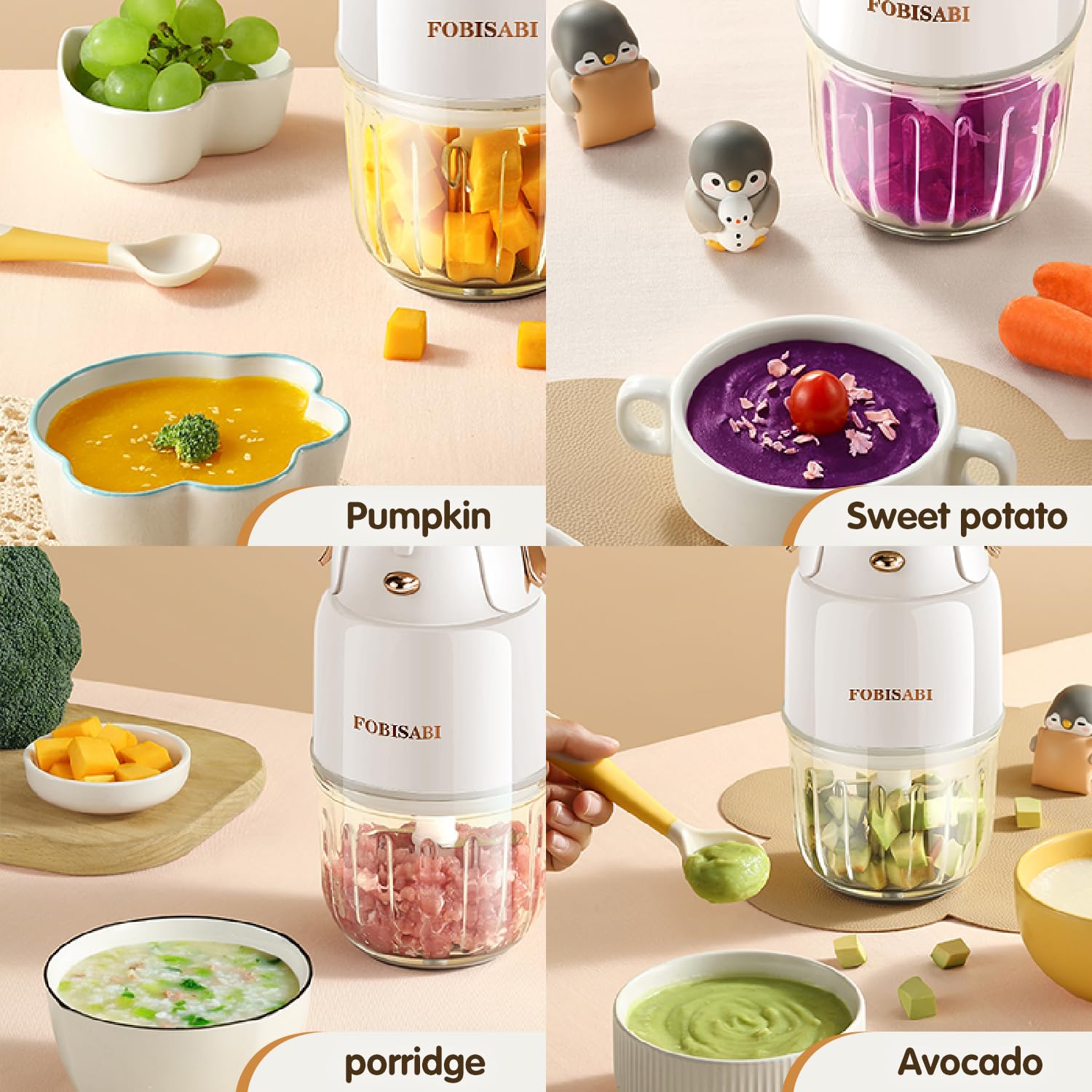 FOBISABI baby food maker safety lock – childproof design for safe operation.