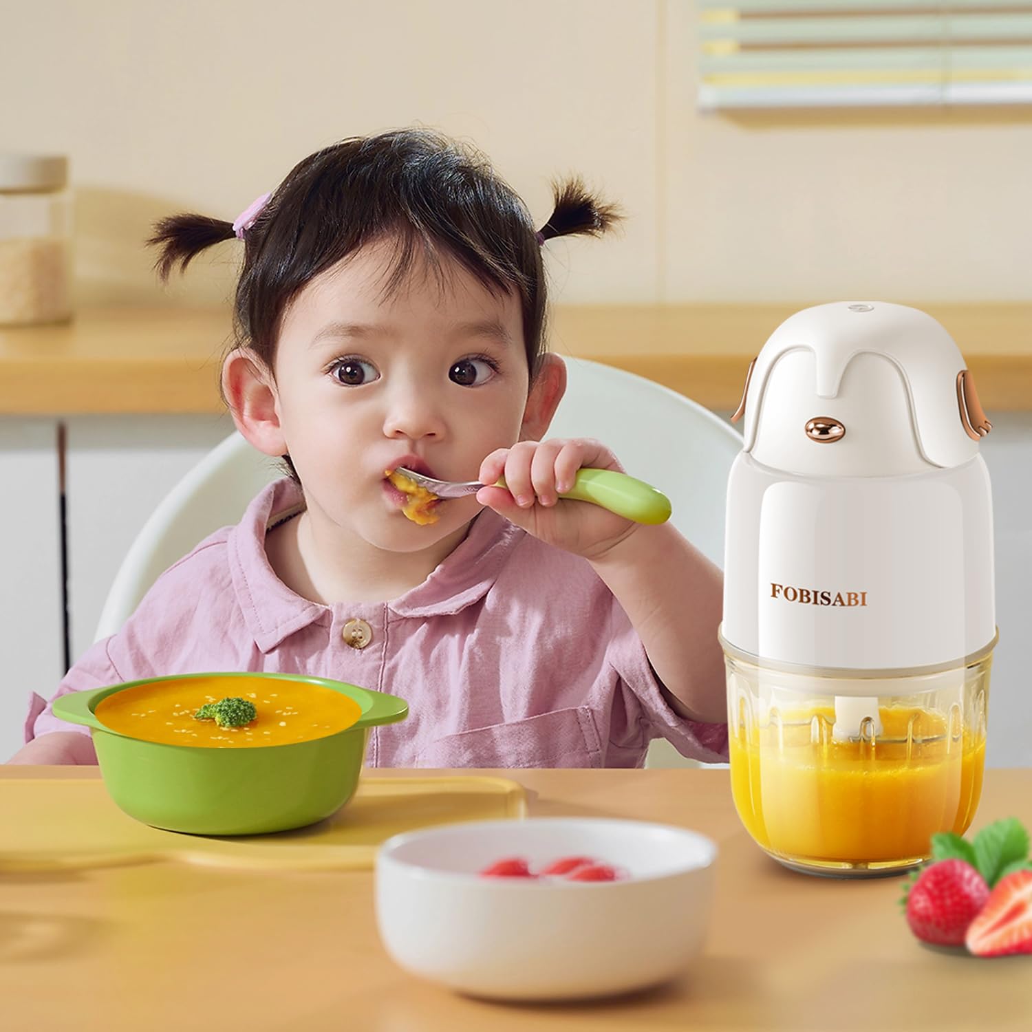 FOBISABI unit in silent operation ideal for nap-time meals.
