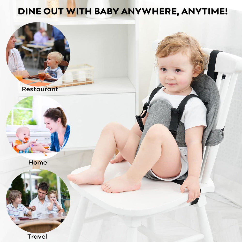 Focefec buckles enable quick, secure setup on various high chairs.