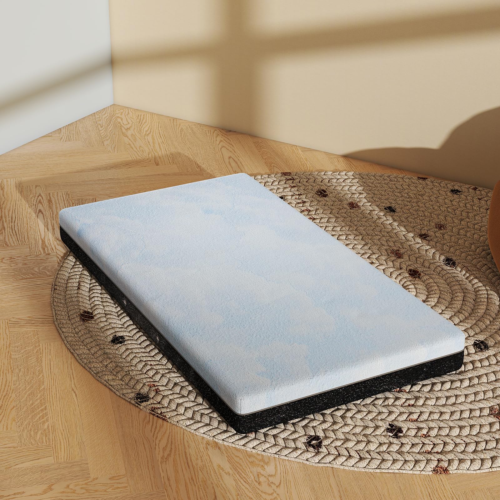 foctance crib mattress cooling side features breathable fabric for hot nights