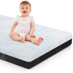 foctance crib mattress dual-sided cover for year-round comfort and easy cleaning