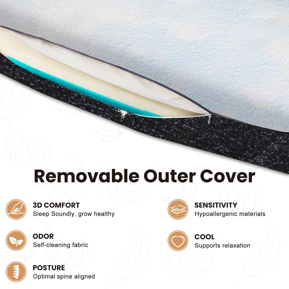 foctance crib mattress gel-infused layer enhances airflow and temperature regulation