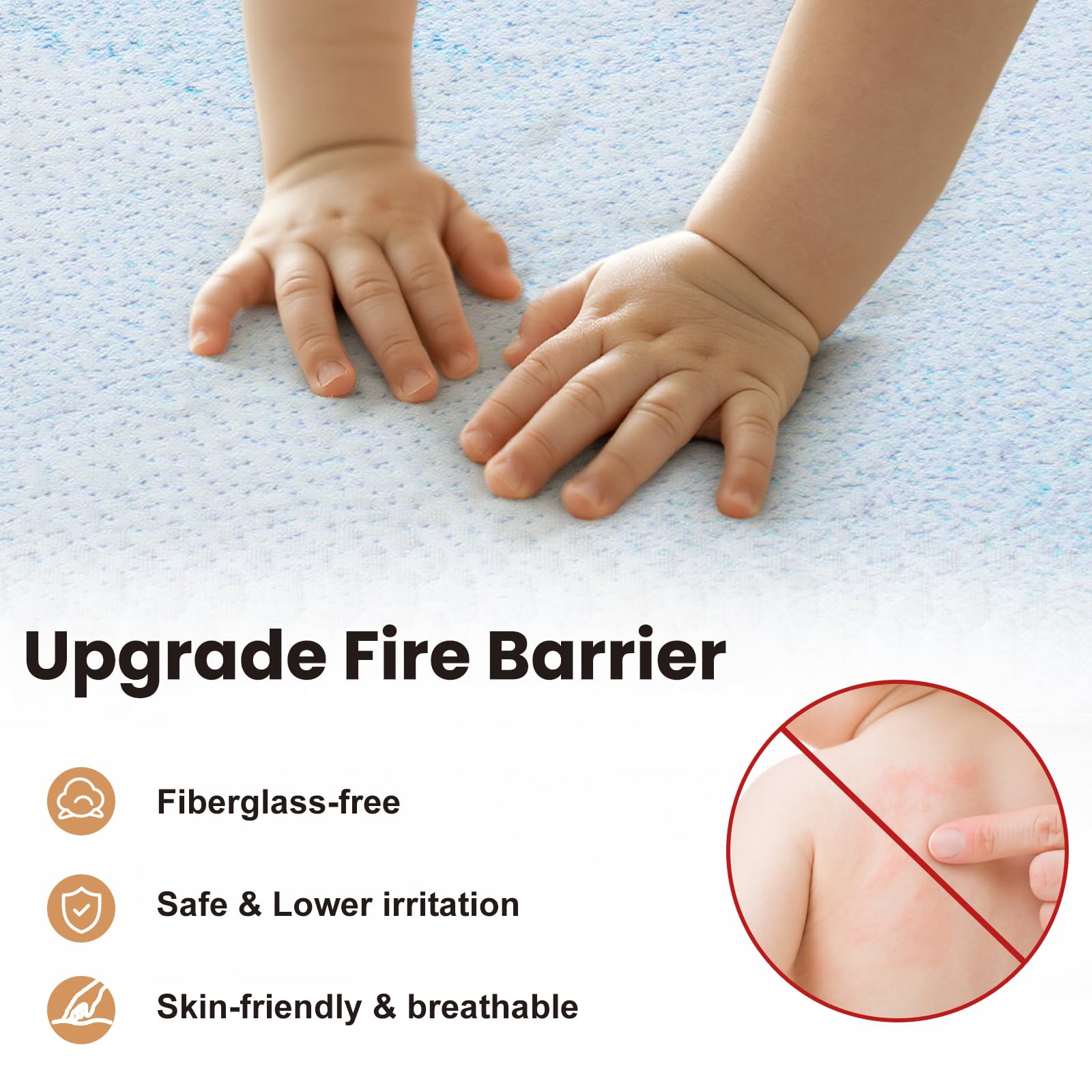 foctance crib mattress removable machine-washable cover for simple maintenance