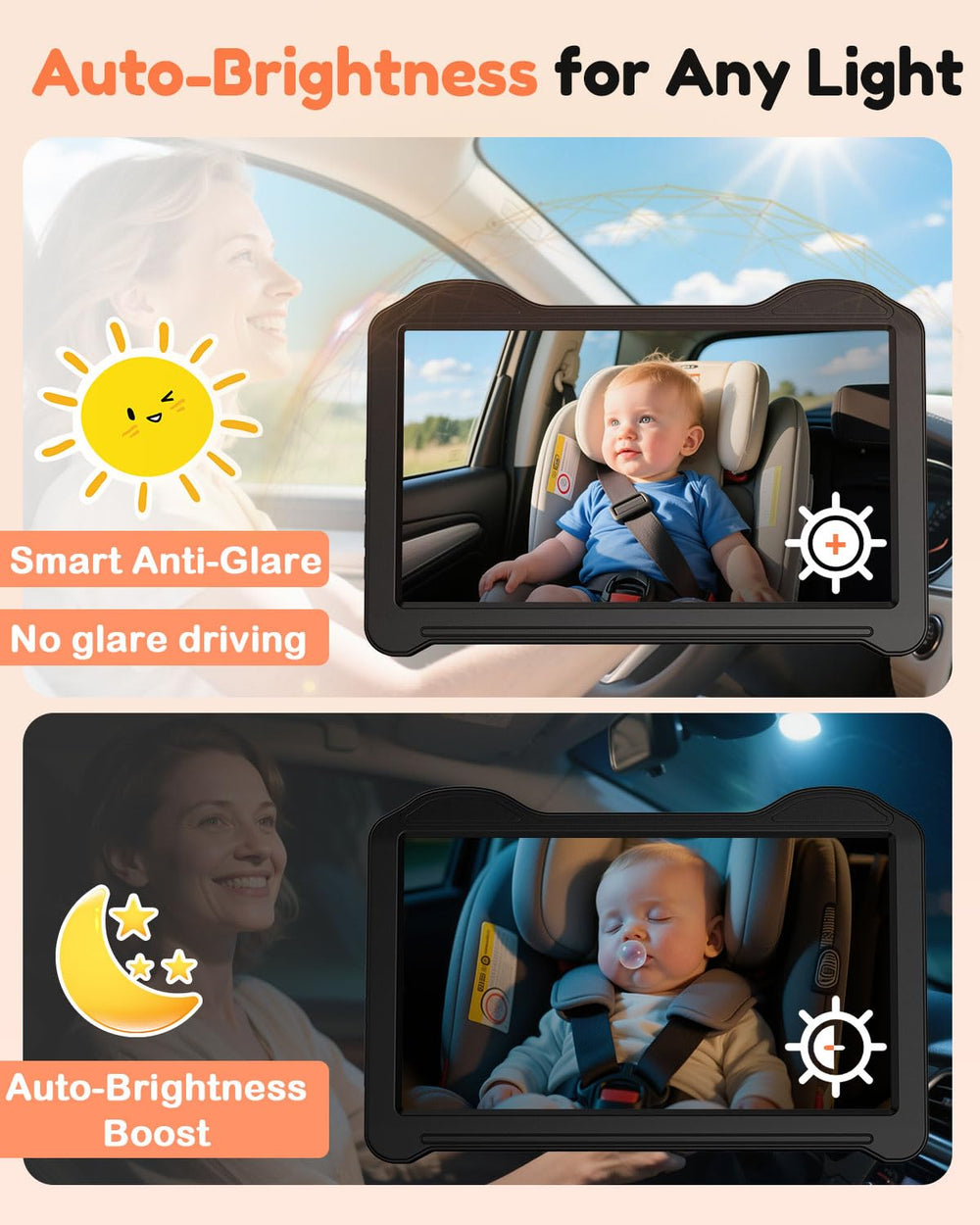 Fodkh auto brightness sensor adjusts display in changing car light