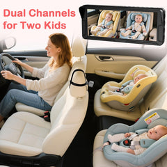 Fodkh 6-9 ultrawide display delivers a clear backseat view with glare reduction.