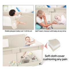 Fodoss suction cups secure the fence to floor, reducing tipping risk.