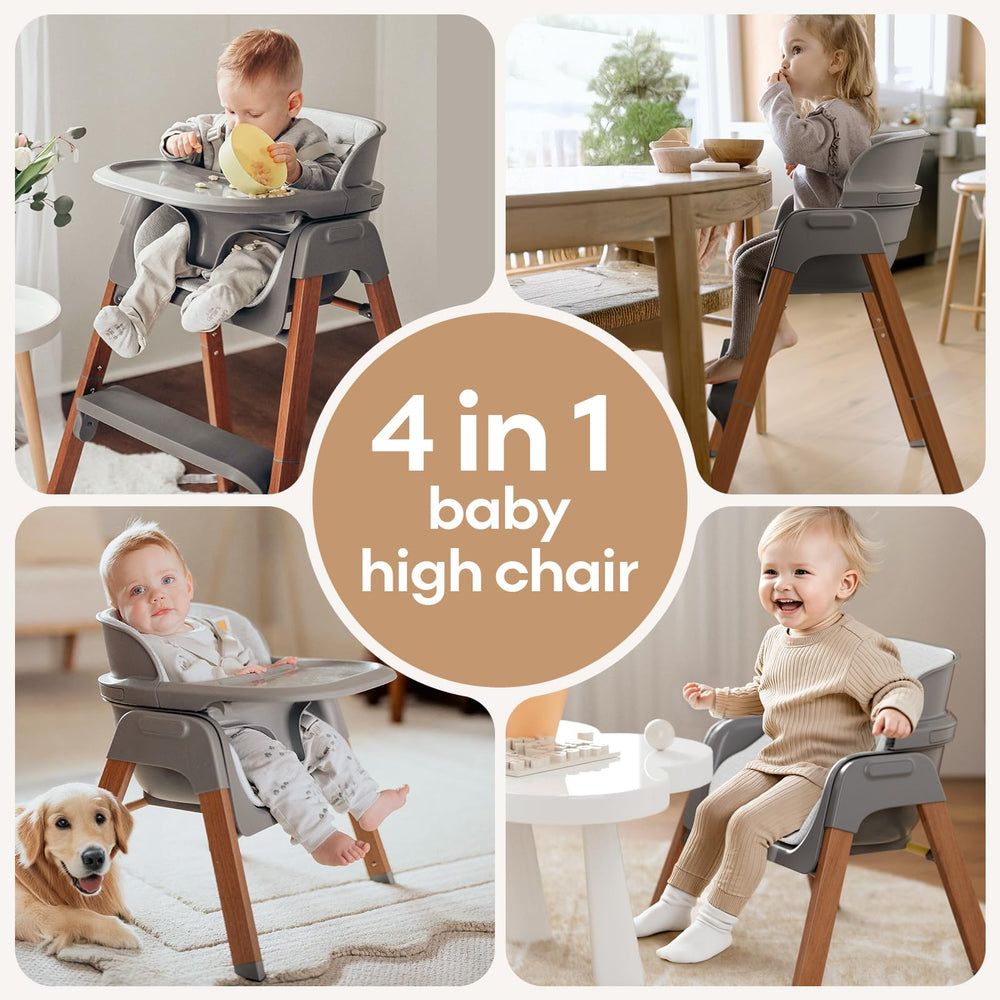 Fodoss height-adjustable high chair grows with your child during meals