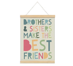 foedor girls playroom sign poster in a wooden frame ready to hang.