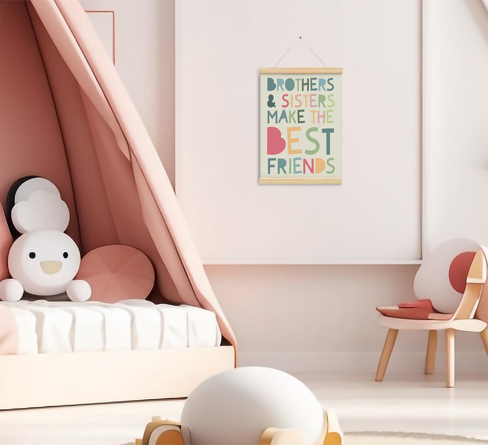foedor nursery wall art sign with wooden hanger boosts room charm.