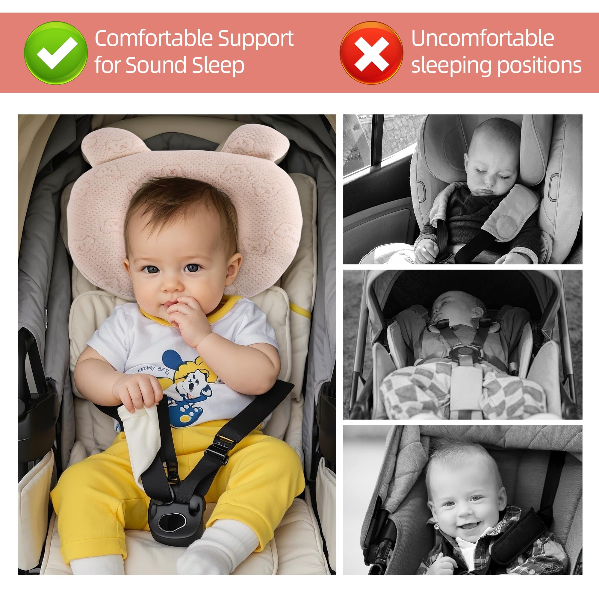 Foileon compact pillow fits nurseries and carry bags neatly