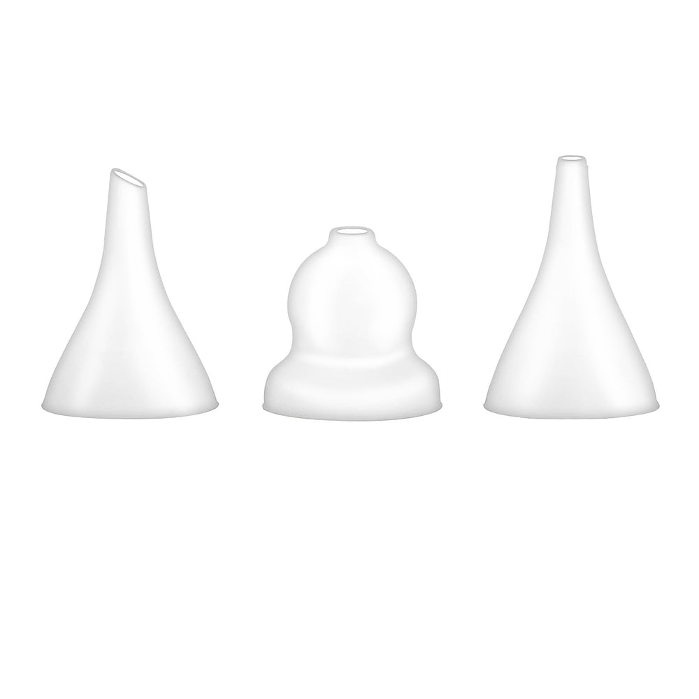 Foily gourd-shape tip for gentle newborn nasal care.