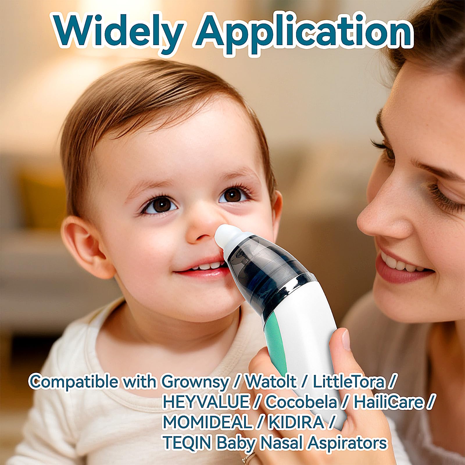 Foily tips fit newborns to toddlers for convenient replacements.