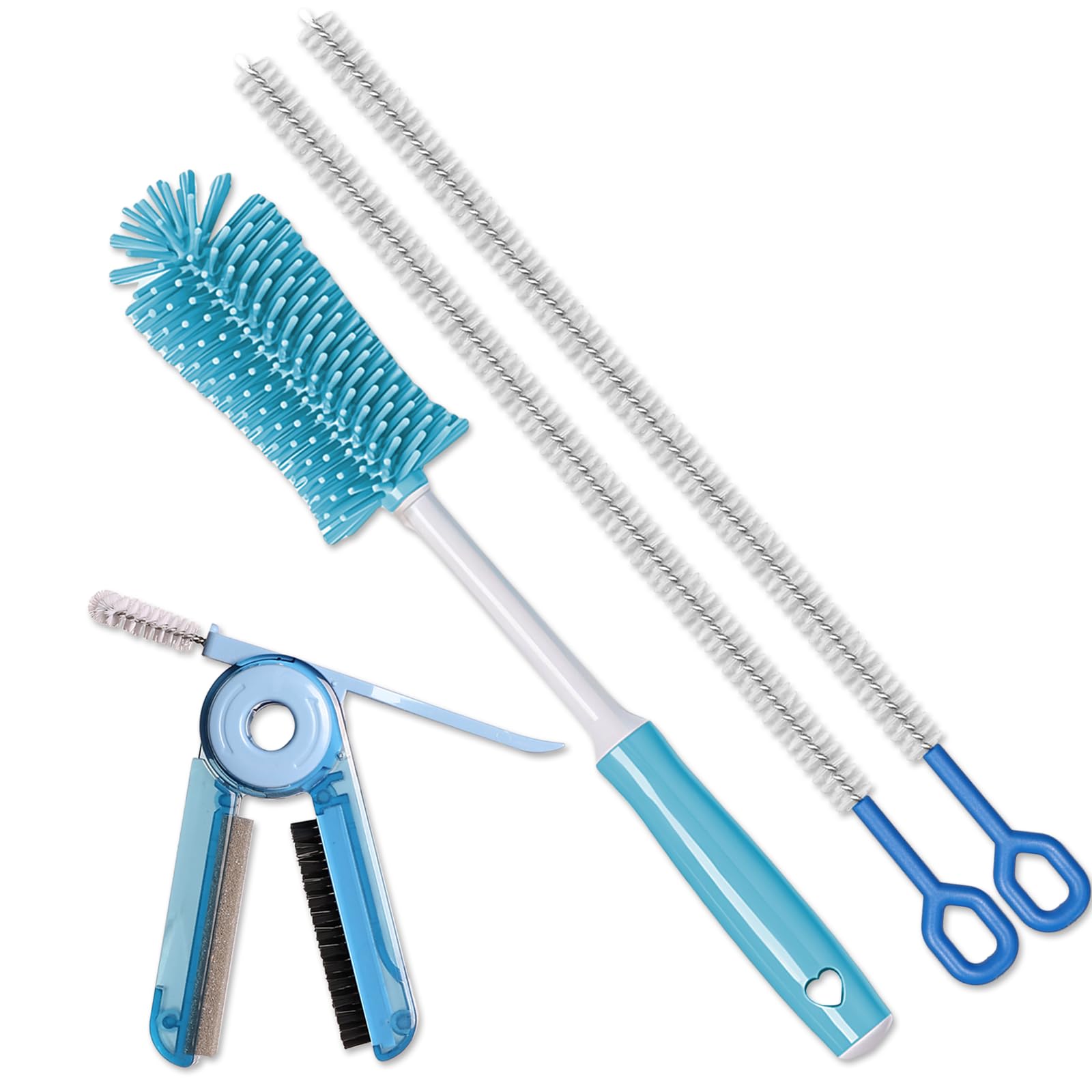 Fojaglad bottle cleaner 11.8 inches reaches corners with a gentle silicone head.