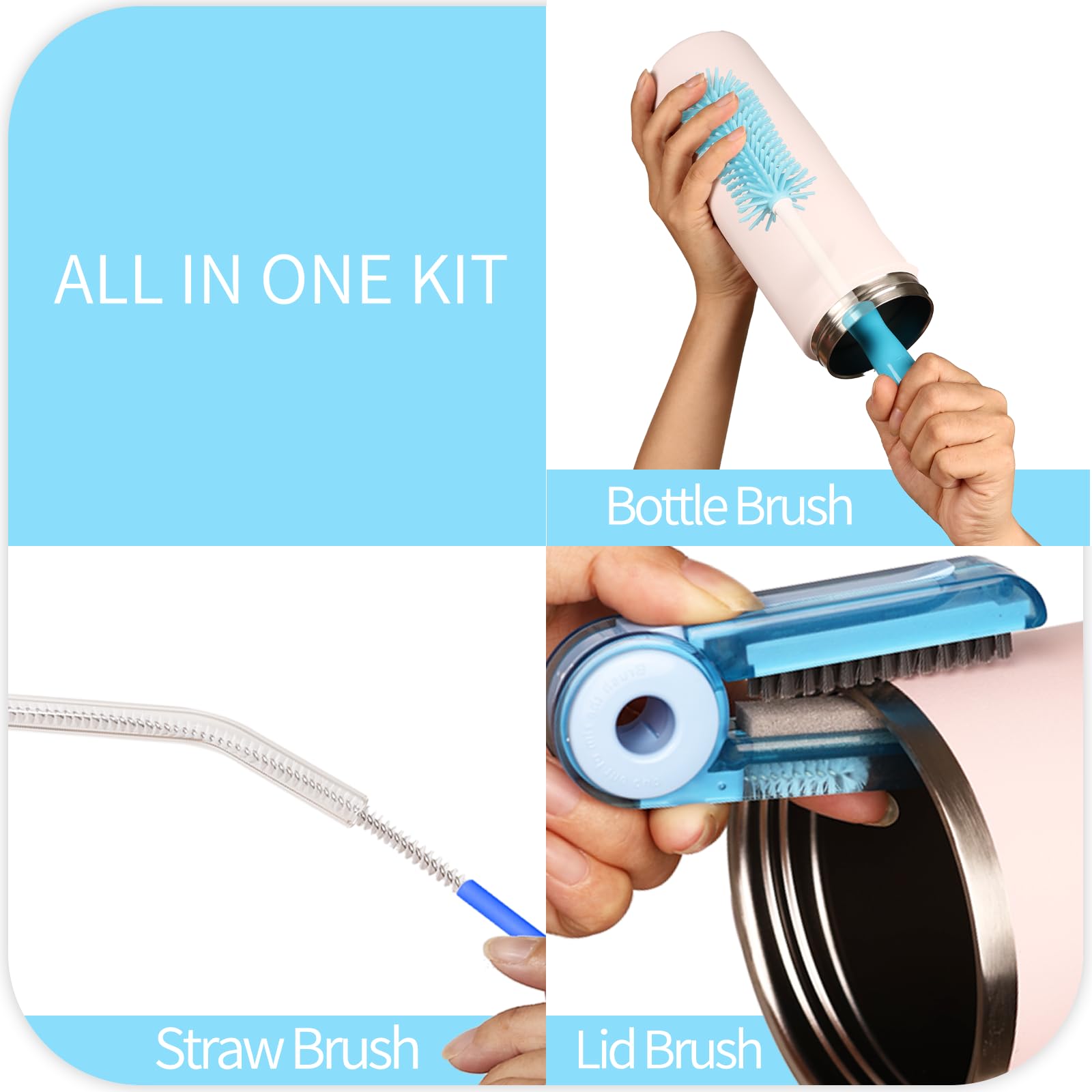 Fojaglad straw brush 12.6 inches cleans long, narrow straws.
