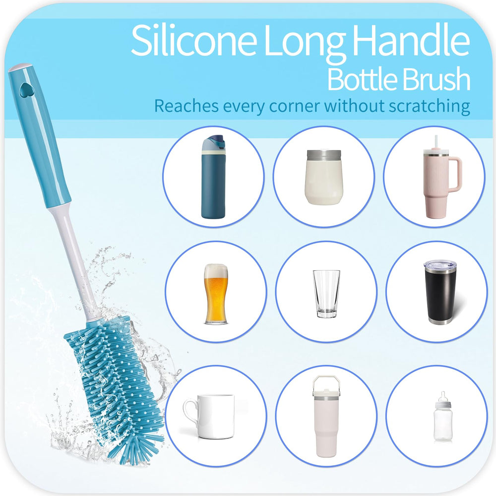 Fojaglad second straw brush 12.6 inches reaches tight lid gaps.