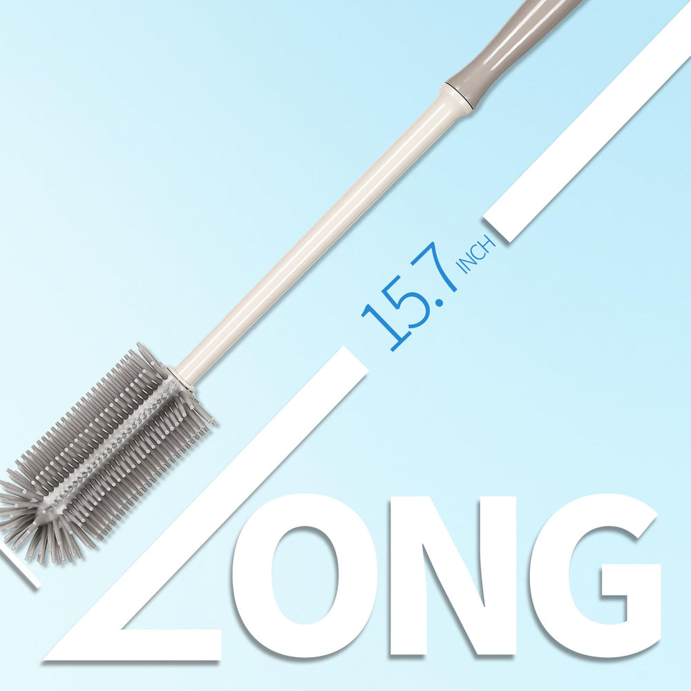 Fojaglad straw brush two-pack with flexible cores for curved lids