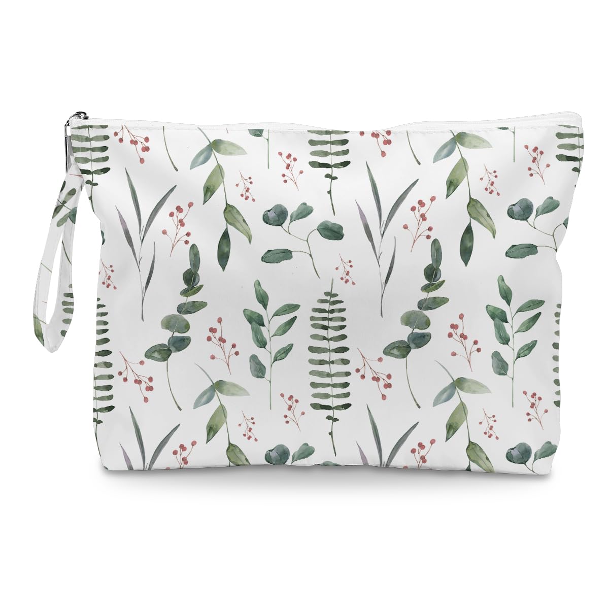 Fokongna eucalyptus palm leaves wet dry bag stores toiletries and cosmetics on trips.