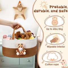 FoldTier baby shower gift basket featuring giraffe accent