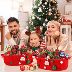 FoldTier Cotton Rope Material basket offers durable, reusable storage for gifts and treats.
