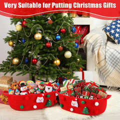 FoldTier Handles for Easy Carry storage basket supports portable holiday decorating.