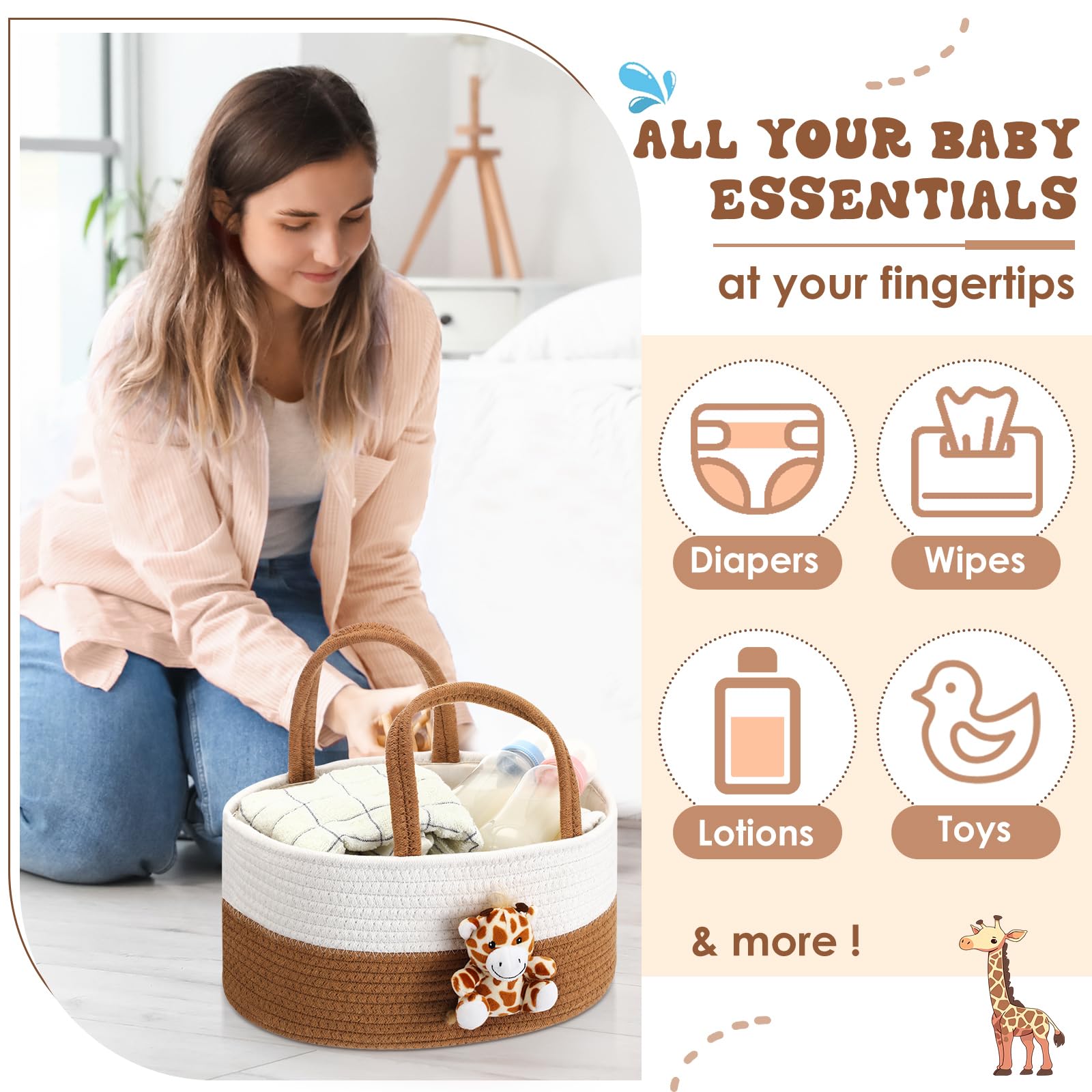 FoldTier nursery storage organizer on dresser top for easy access