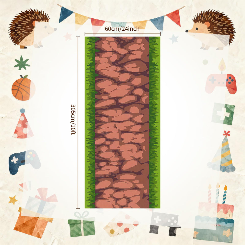 FoldTier multicolor runner adds festive flair for birthdays and game nights.