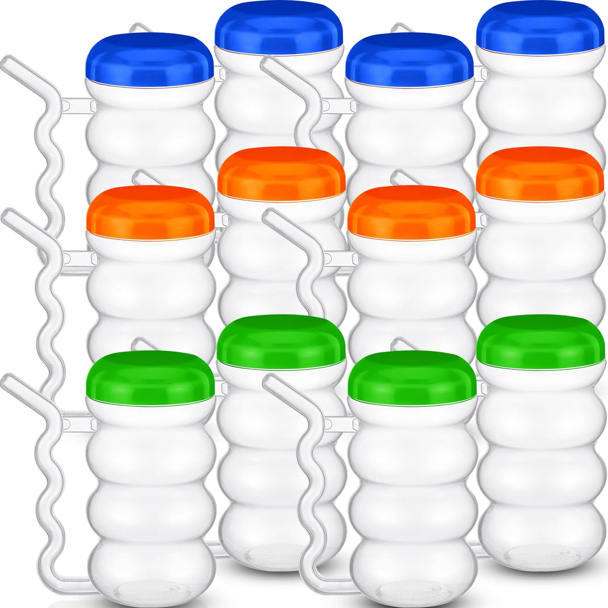 FoldTier Sip a Mug 12-piece set in assorted colors for family hydration.
