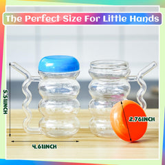 FoldTier blue cup with lid and straw, easy to grip for kids.