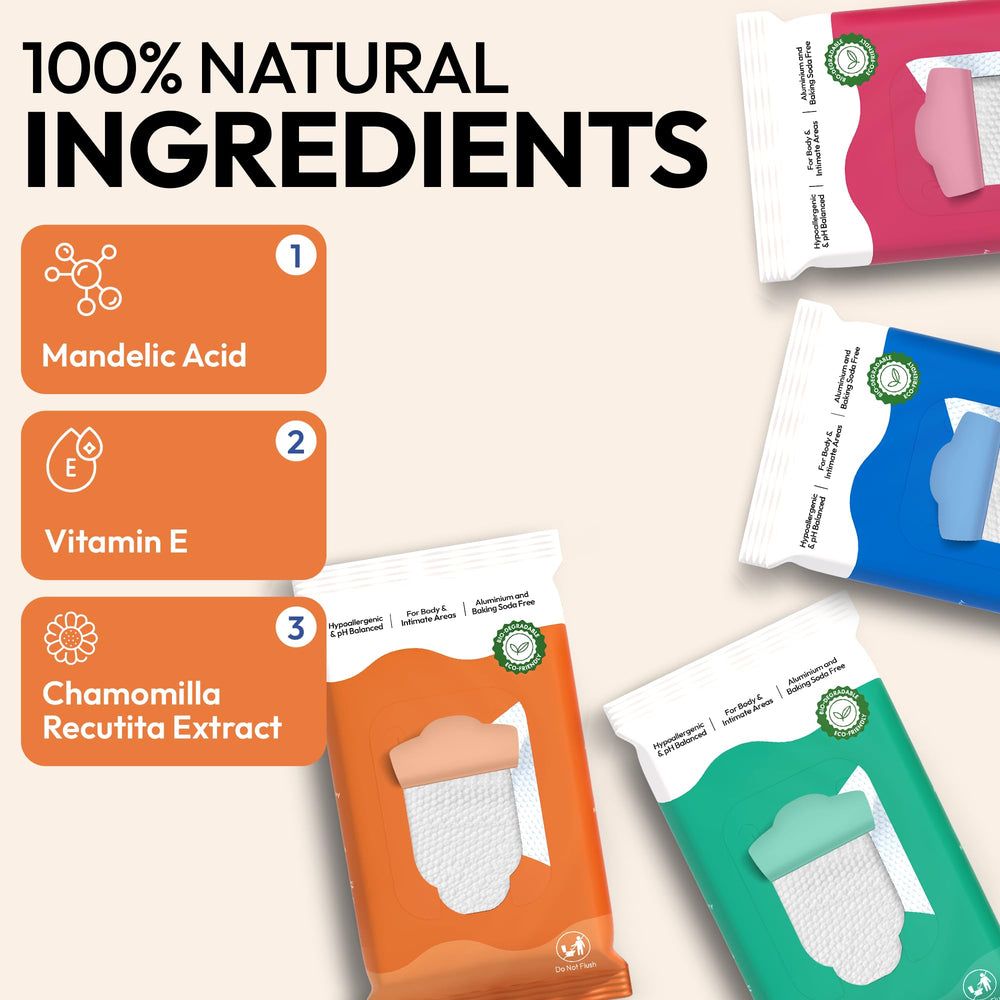 FOMIN Wipes plastic-free material close-up for skin and planet.