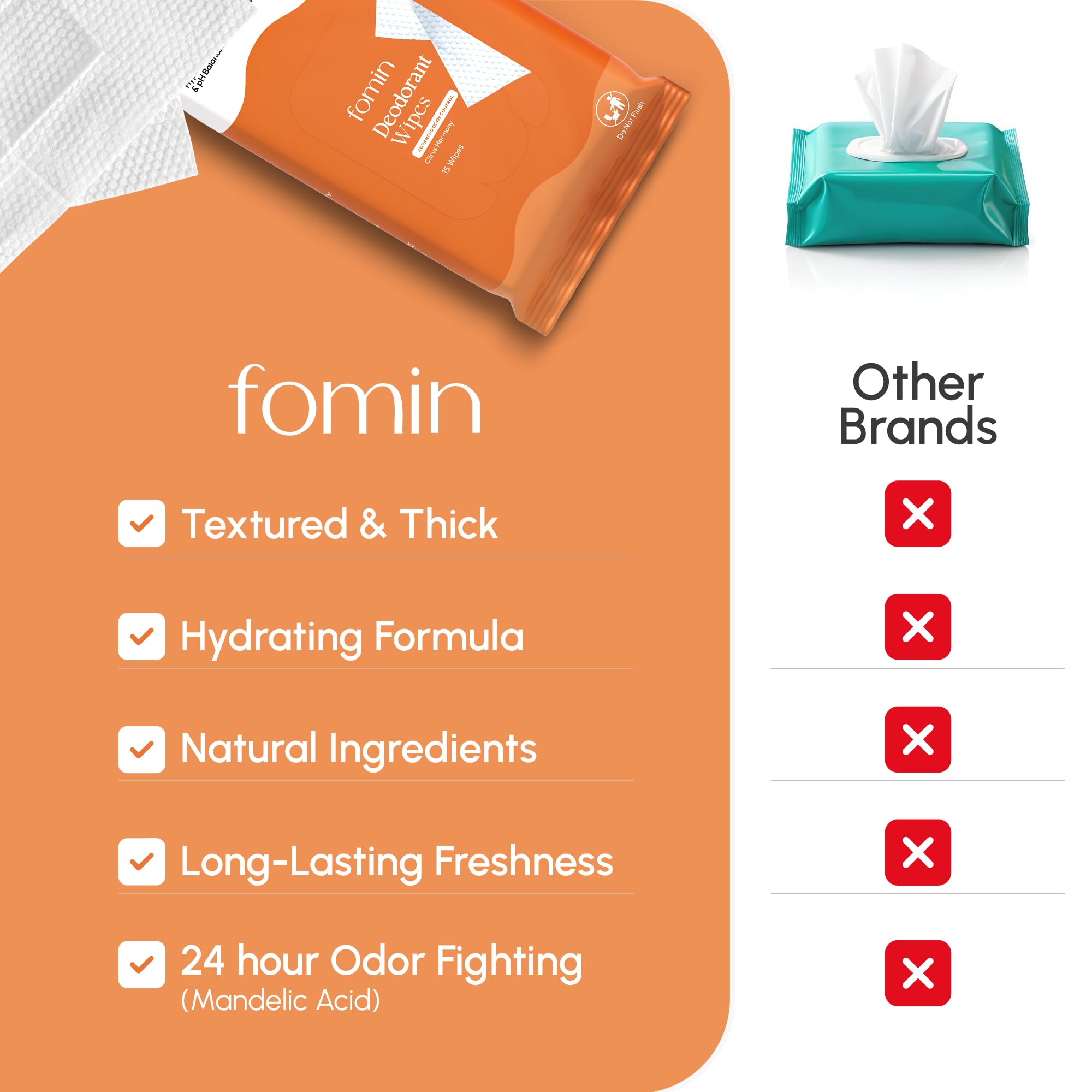 FOMIN Wipes underarm application for quick refresh after workouts.