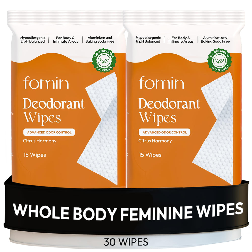 FOMIN Acidified Deodorant Wipes underarms quick freshness