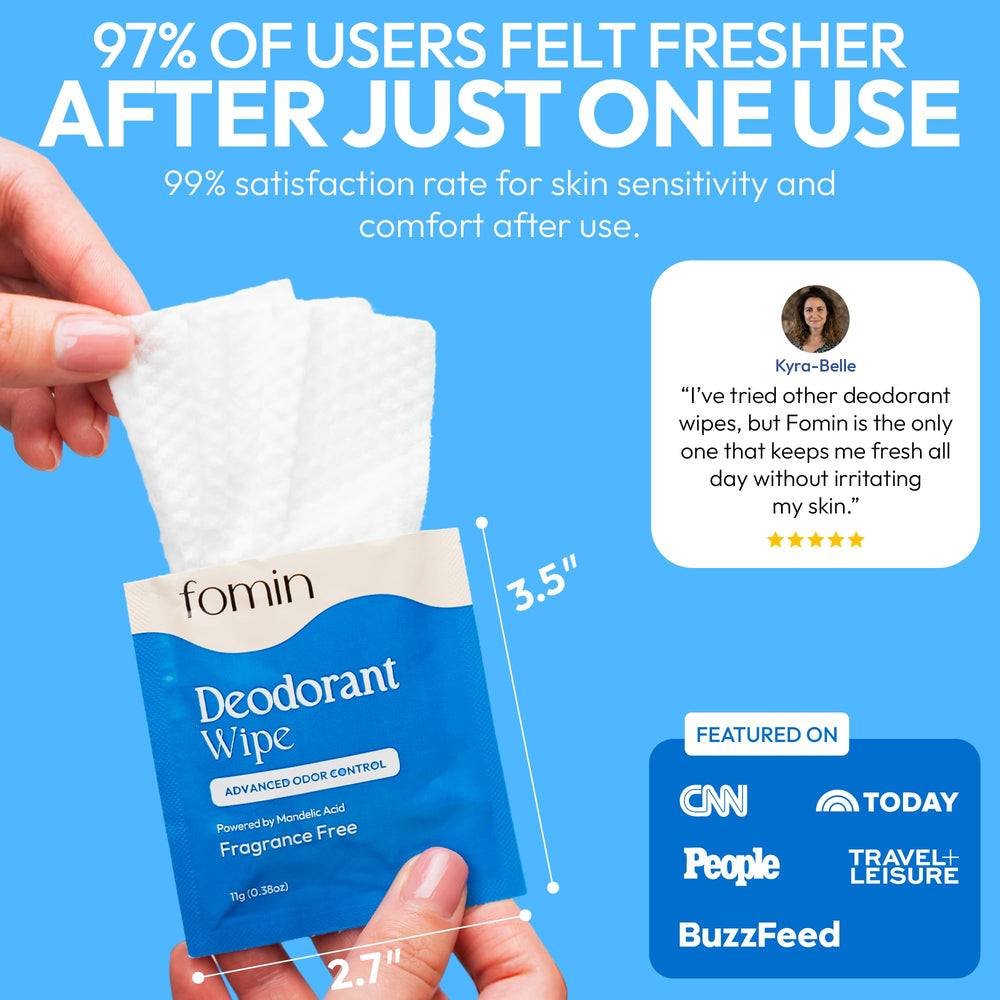 FOMIN biodegradable wipes in plastic-free packaging support eco-conscious choices.