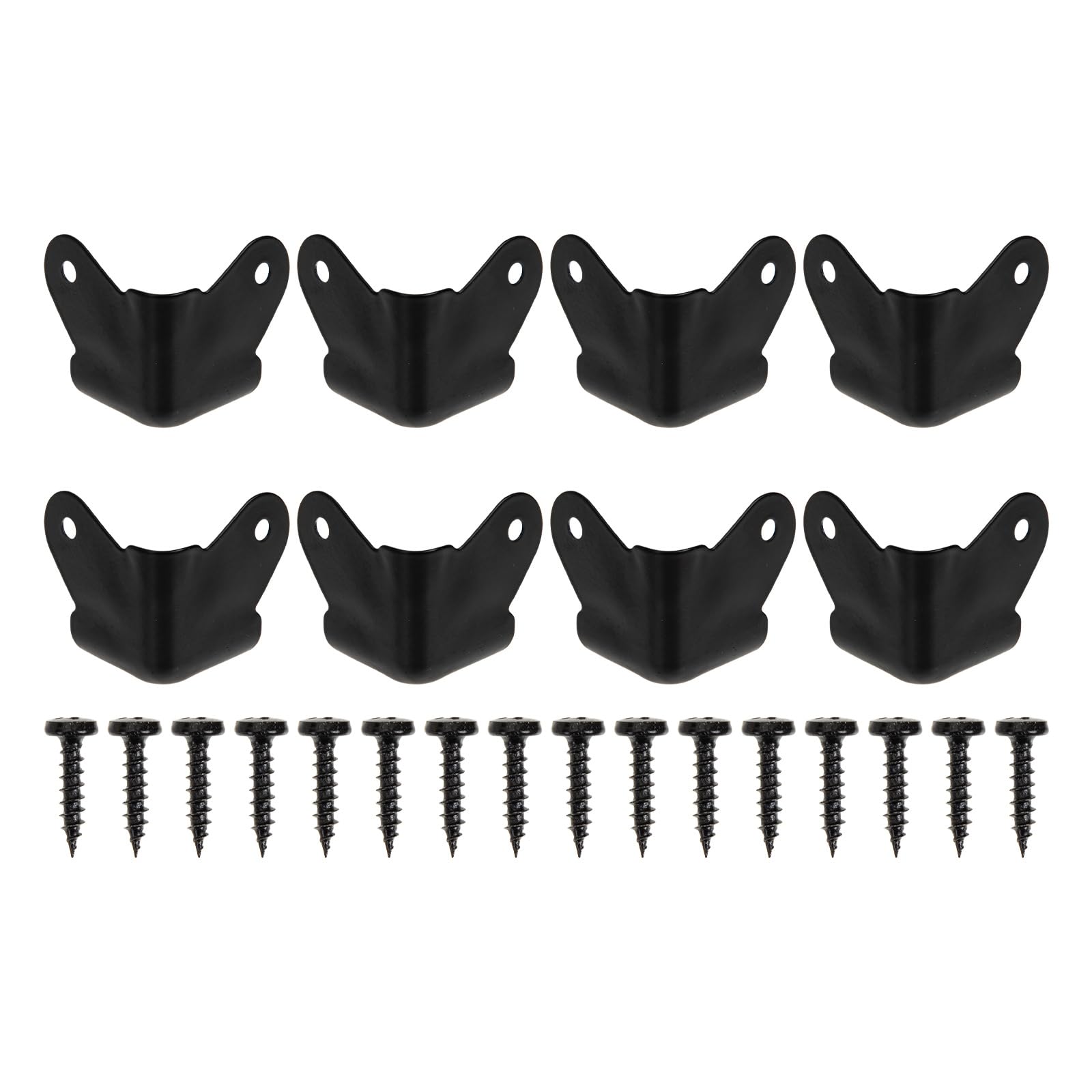 FOMIYES black iron speaker corner protectors protect cabinet edges.