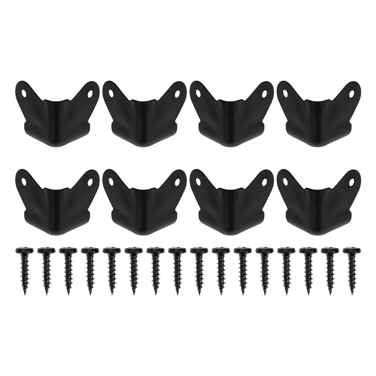 FOMIYES black iron speaker corner protectors protect cabinet edges.
