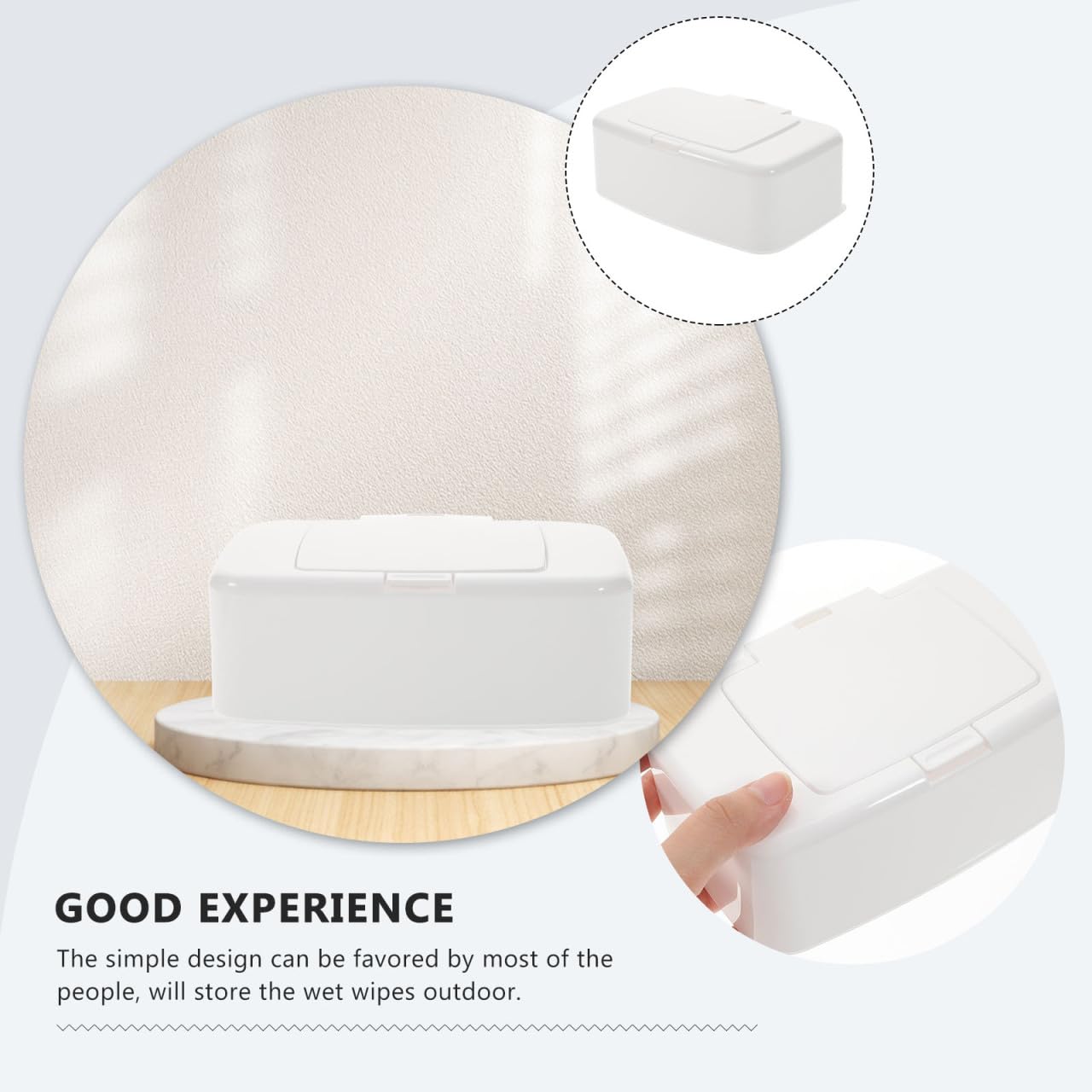 FONDOTIN simple-design wipes dispenser blends into any space and stays practical