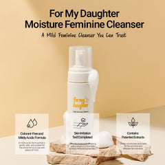 For My Daughter Moisture Feminine Wash bottle display highlights travel size.