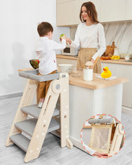 Forbena foldable toddler tower ready for kitchen learning and easy storage.