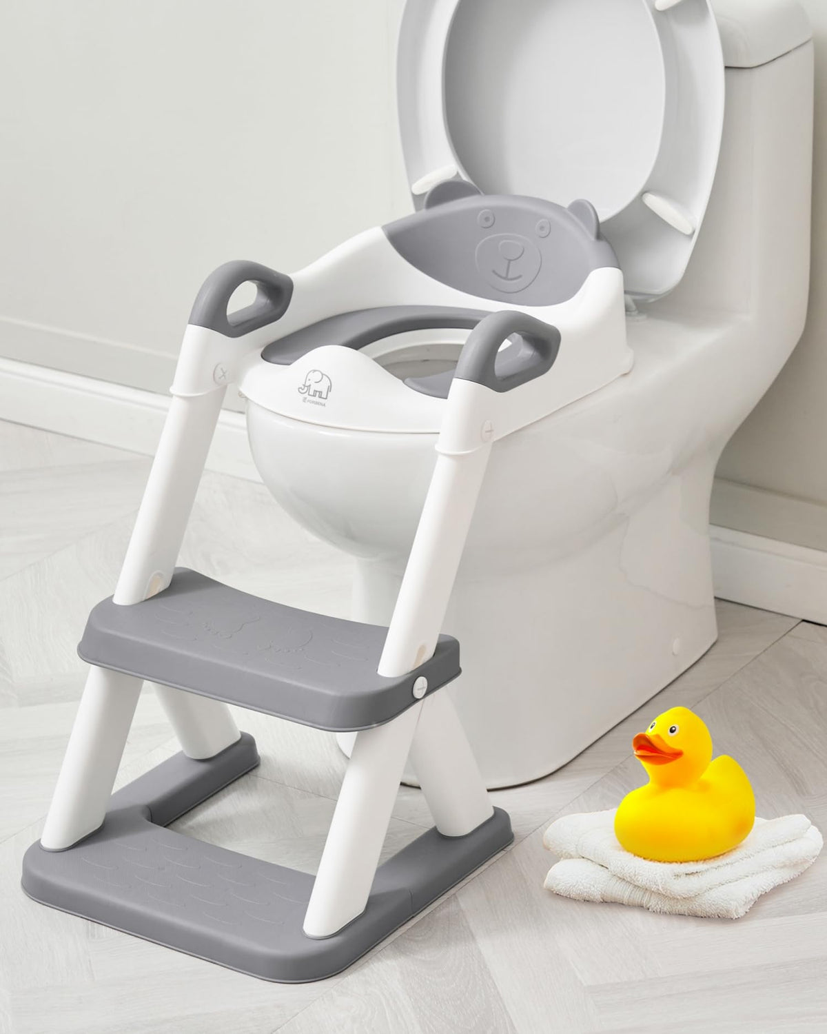 Forbena toddler potty seat with step stool ladder for secure training sessions.
