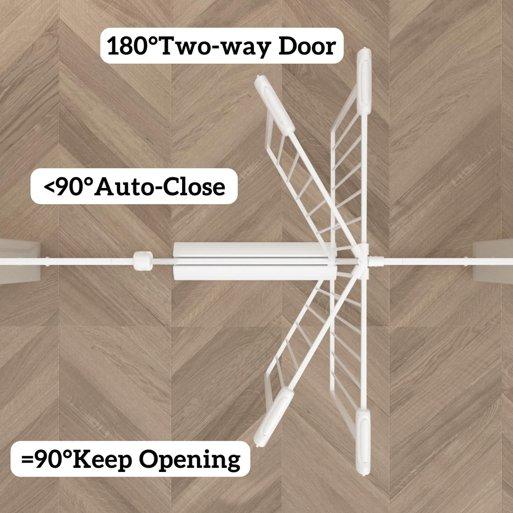 Foreng 180-degree two-way opening for convenient entry from either side.
