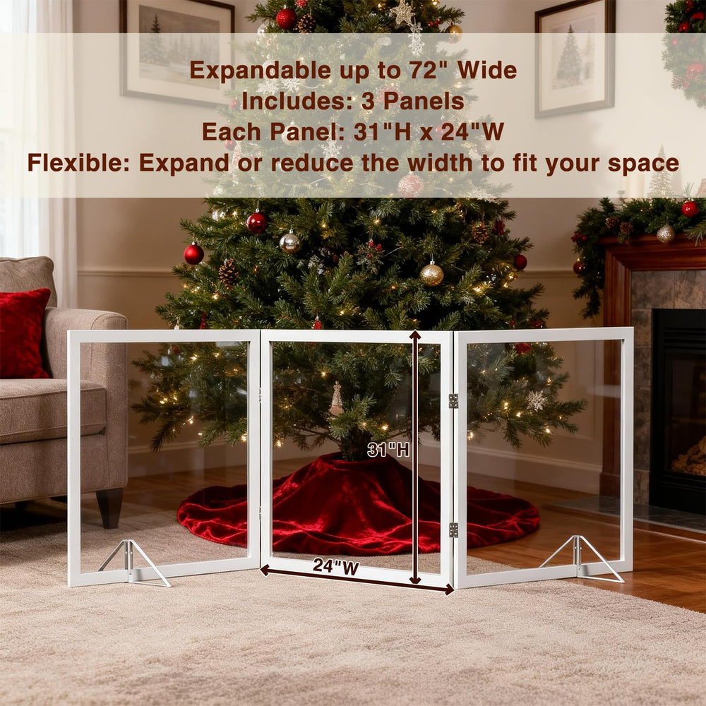Foreng clear dog gate on doorway offers unobstructed visibility and supervision.