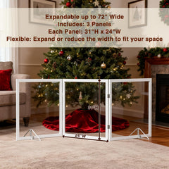 Foreng clear dog gate on doorway offers unobstructed visibility and supervision.