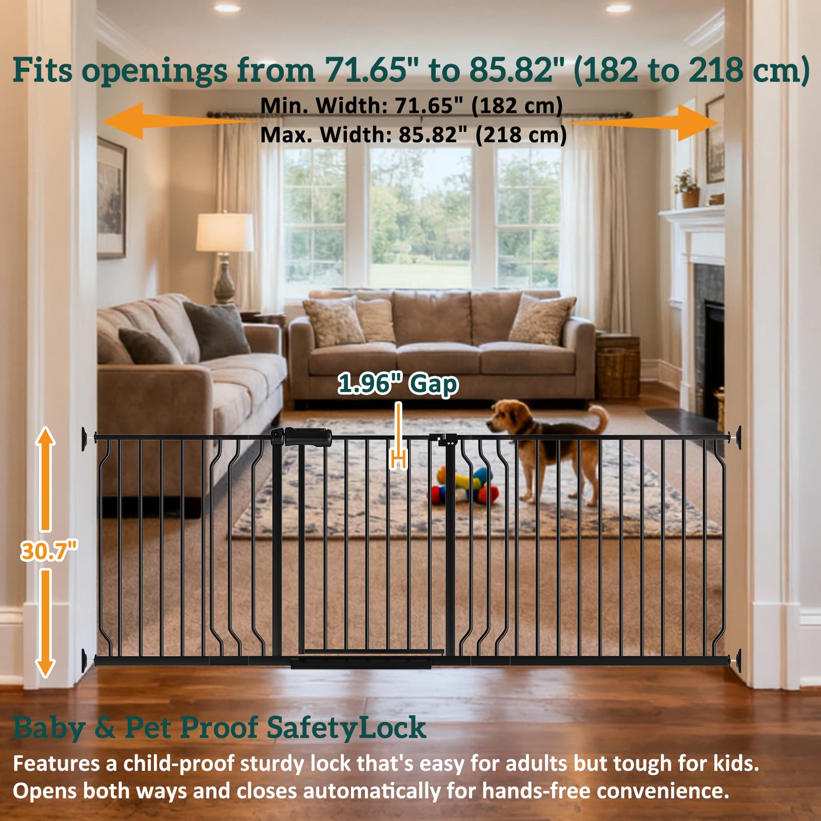 Foreng dual-direction swing supports easy in-and-out access from either side.