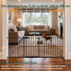 Foreng dual-direction swing supports easy in-and-out access from either side.