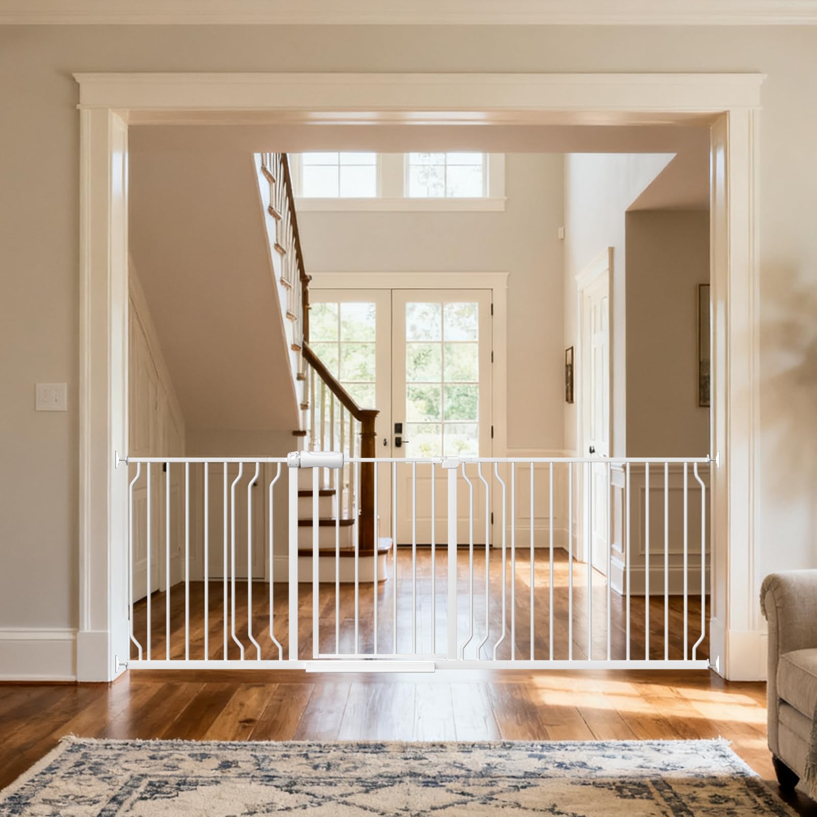 Foreng white finish blends with home decor and interiors.