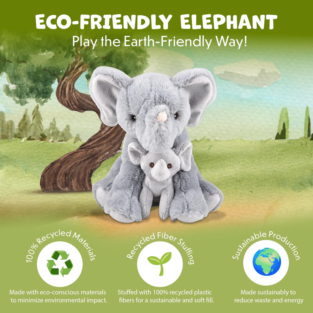 Forest & Twelfth safari elephant plush enhances nursery décor and playtime.